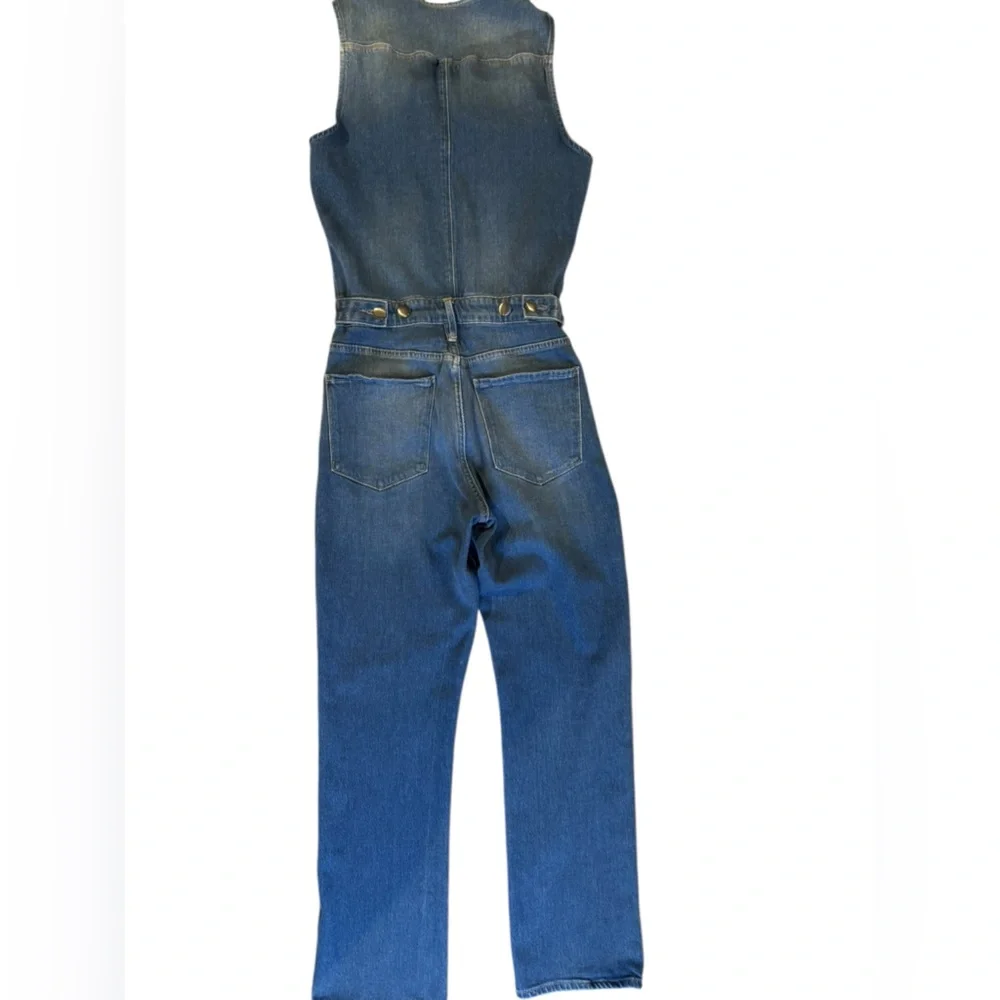 Frame Denim Blue Jeans Women's Le Slender Jumpsuit Overalls Size Medium 27 - Picture 5 of 12